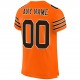 Custom Orange Brown-White Mesh Authentic Football Jersey