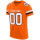 Custom Orange White-Black Mesh Authentic Football Jersey