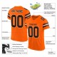 Custom Orange Brown-White Mesh Authentic Football Jersey