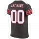 Custom Pewter White-Red Mesh Authentic Football Jersey