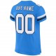 Custom Powder Blue White-Navy Mesh Authentic Football Jersey