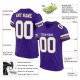 Custom Purple White-Old Gold Mesh Authentic Football Jersey