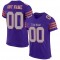 Custom Purple Gray-Orange Mesh Authentic Football Jersey