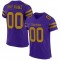 Custom Purple Old Gold-Black Mesh Authentic Football Jersey