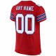 Custom Red White-Royal Mesh Authentic Football Jersey