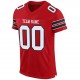 Custom Red White-Black Mesh Authentic Football Jersey