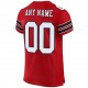 Custom Red White-Black Mesh Authentic Football Jersey