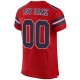 Custom Red Navy-White Mesh Authentic Football Jersey