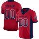 Custom Red Navy-White Mesh Drift Fashion Football Jersey