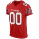 Custom Scarlet White-Black Mesh Authentic Football Jersey