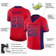 Custom Scarlet Royal-White Mesh Drift Fashion Football Jersey