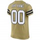 Custom Vegas Gold White-Black Mesh Authentic Football Jersey