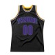 Custom Black Purple-Light Blue Authentic Throwback Basketball Jersey