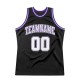 Custom Black White-Purple Authentic Throwback Basketball Jersey