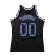 Custom Black Royal-Red Authentic Throwback Basketball Jersey