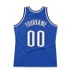 Custom Blue White-Navy Authentic Throwback Basketball Jersey