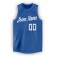 Custom Blue White Round Neck Basketball Jersey