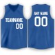 Custom Blue White V-Neck Basketball Jersey