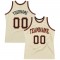 Custom Cream Black-Orange Authentic Throwback Basketball Jersey