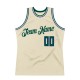 Custom Cream Hunter Green-Royal Authentic Throwback Basketball Jersey