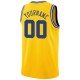 Custom Gold Royal-White Round Neck Rib-Knit Basketball Jersey