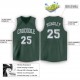 Custom Hunter Green White V-Neck Basketball Jersey