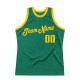 Custom Kelly Green Gold Authentic Throwback Basketball Jersey