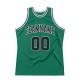 Custom Kelly Green Black-White Authentic Throwback Basketball Jersey