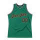 Custom Kelly Green Black-Old Gold Authentic Throwback Basketball Jersey