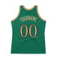 Custom Kelly Green Old Gold-Black Authentic Throwback Basketball Jersey