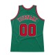 Custom Kelly Green Red-Black Authentic Throwback Basketball Jersey