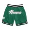 Custom Kelly Green White-Black Authentic Throwback Basketball Shorts