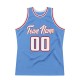 Custom Light Blue White-Red Authentic Throwback Basketball Jersey