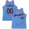 Custom Light Blue Black-Pink Authentic Throwback Basketball Jersey