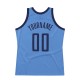 Custom Light Blue Navy Authentic Throwback Basketball Jersey