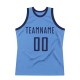 Custom Light Blue Navy Authentic Throwback Basketball Jersey