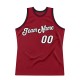 Custom Maroon White-Black Authentic Throwback Basketball Jersey