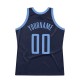 Custom Navy Light Blue Authentic Throwback Basketball Jersey