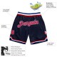 Custom Navy Red-Royal Authentic Throwback Basketball Shorts