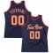 Custom Navy Old Gold-Red Authentic Throwback Basketball Jersey