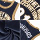 Custom Navy White-Gold Authentic Throwback Basketball Jersey