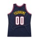 Custom Navy White-Maroon Authentic Throwback Basketball Jersey