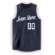 Custom Navy White Round Neck Basketball Jersey