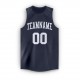 Custom Navy White Round Neck Basketball Jersey