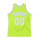 Custom Neon Green White-Light Blue Authentic Throwback Basketball Jersey