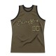 Custom Olive Camo-Black Authentic Throwback Basketball Jersey