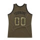 Custom Olive Camo-Black Authentic Throwback Basketball Jersey