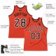 Custom Orange Black-White Authentic Throwback Basketball Jersey