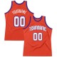 Custom Orange White-Purple Authentic Throwback Basketball Jersey