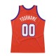 Custom Orange White-Purple Authentic Throwback Basketball Jersey